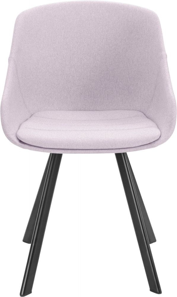Danish Style Jedálenská stolička Iskar (SET 2 ks), antracitová ružová